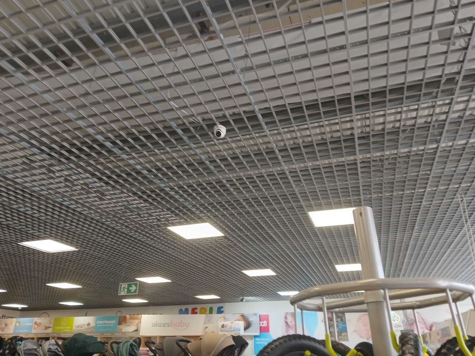 Sufit rastrowy szary  podwieszany 10x10     60x60