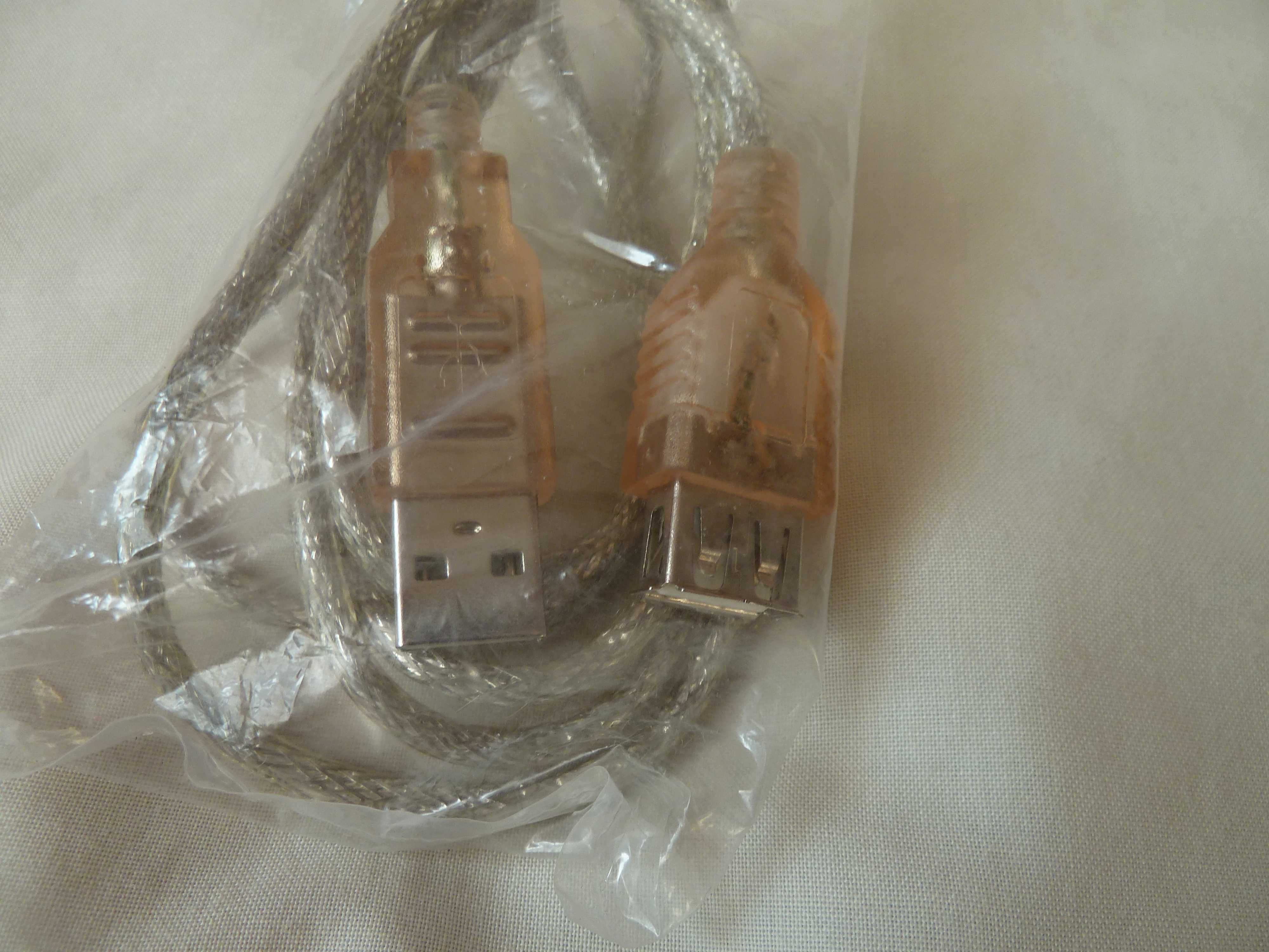 kabel - przejściówka USB w oplocie ekranującym