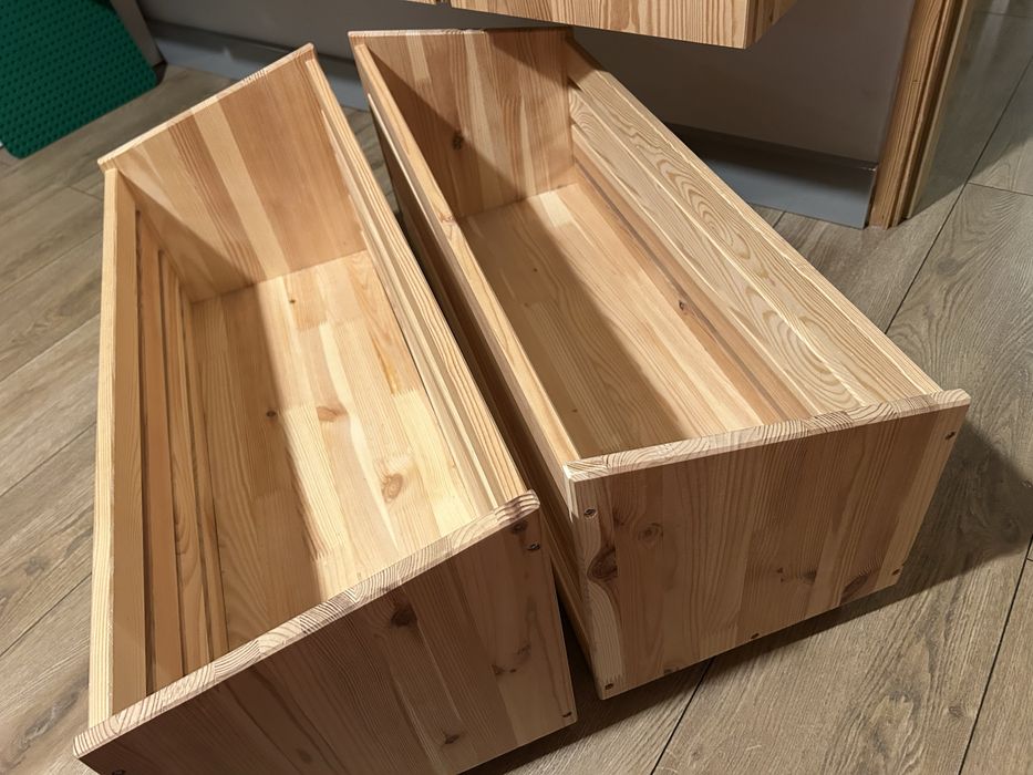 Ivar, 2 pojemniki z kółkami, sosna, Ikea