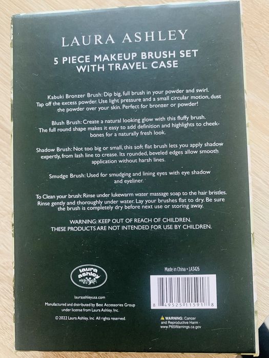 Pędzle do makijażu Laura Ashley Nowe
