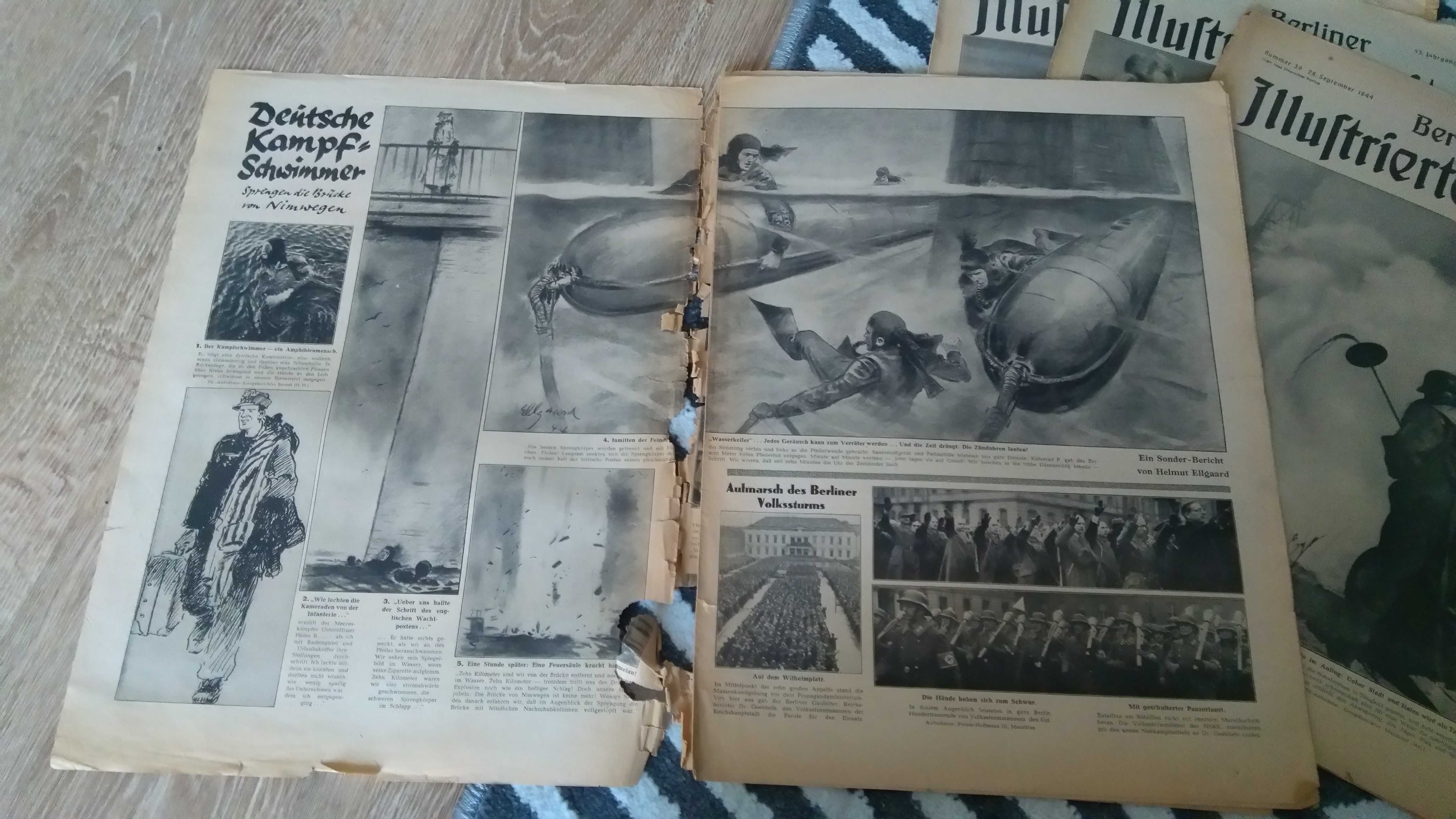 stare gazety niemieckie ilustrowane, III rzesza propaganda II WS