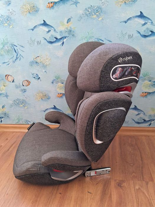 Детское серое автокресло модель – Cybex solution Z- Fix, (15-36кг).