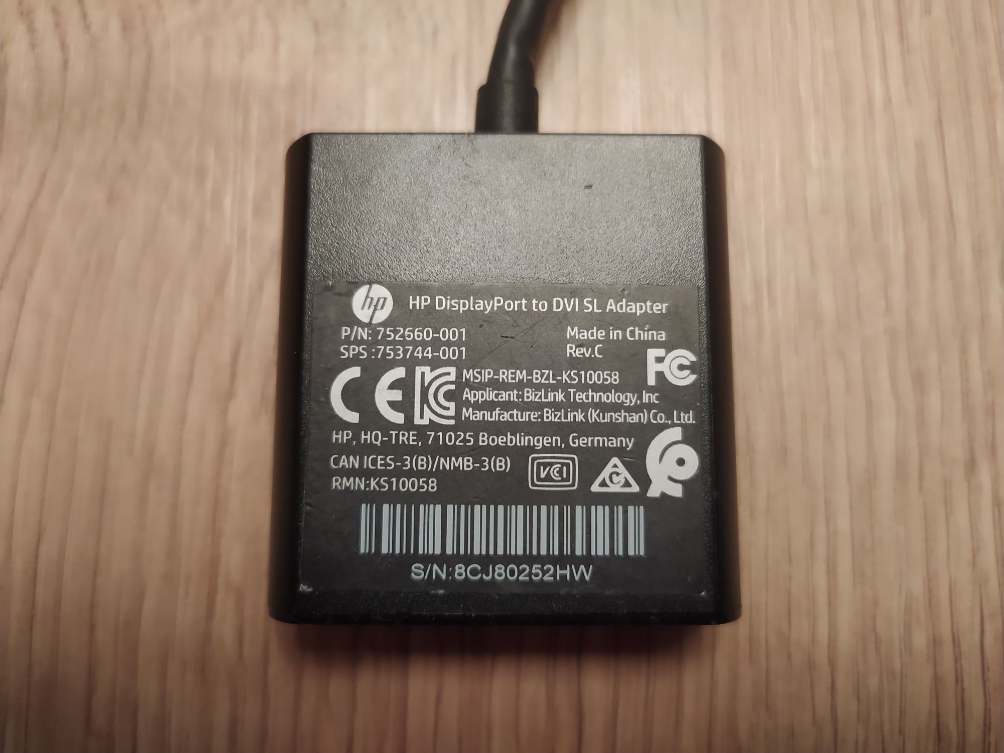 Adapter przejściówka display port na dvi sl HP jak nowa