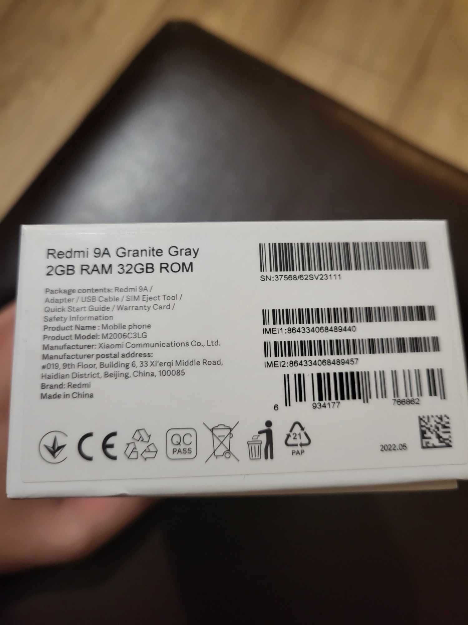 Redmi 9A Granite Gray 2 GB Ram 32 GB Rom