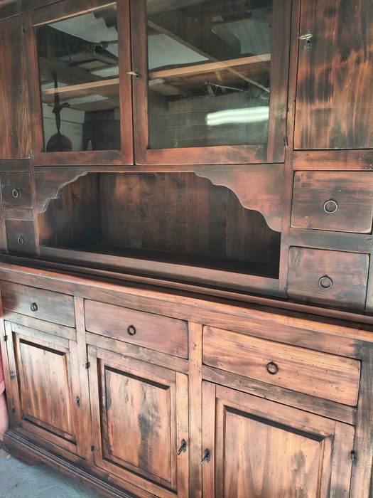 Kredens drewniany kolonialny tekowy, tek