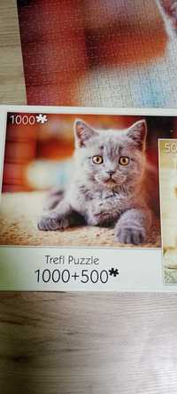 Puzzle 1000 szary kot