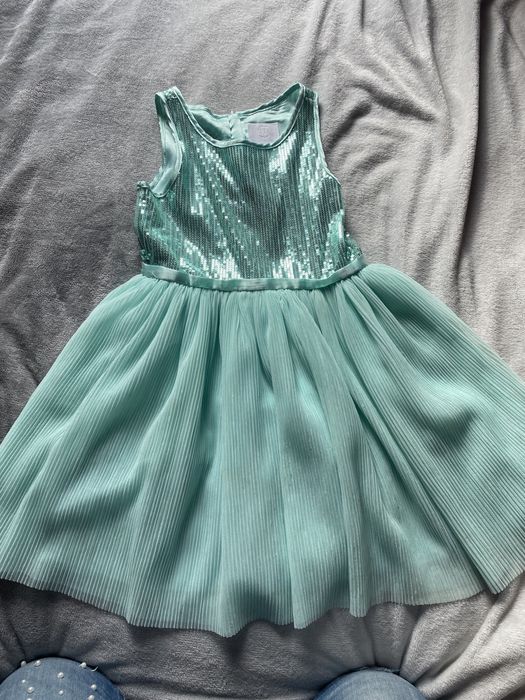 Sukienka elegancka kolor miętowy roz. 122