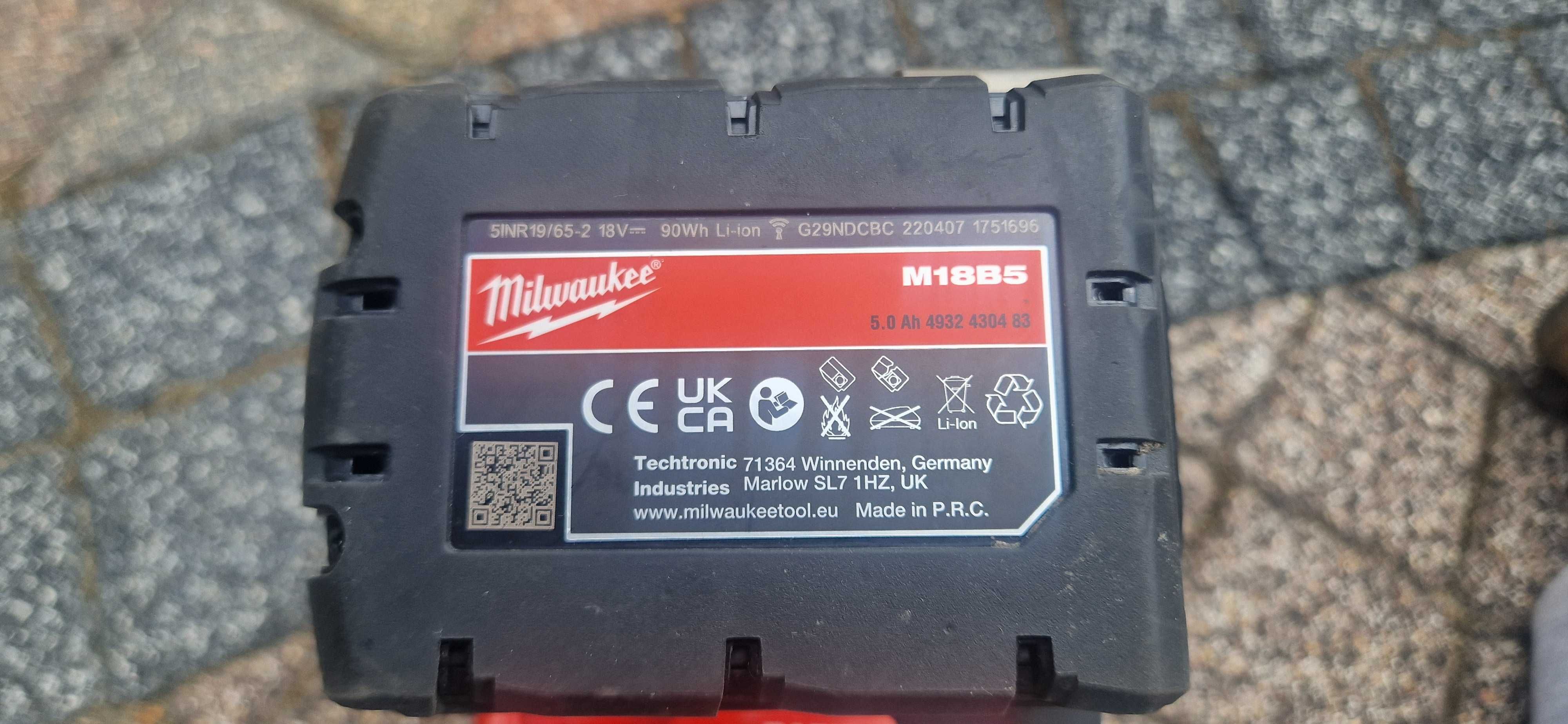 Wkrętarka M18  , bateria 5.0ah plus ładowarka Milwaukee