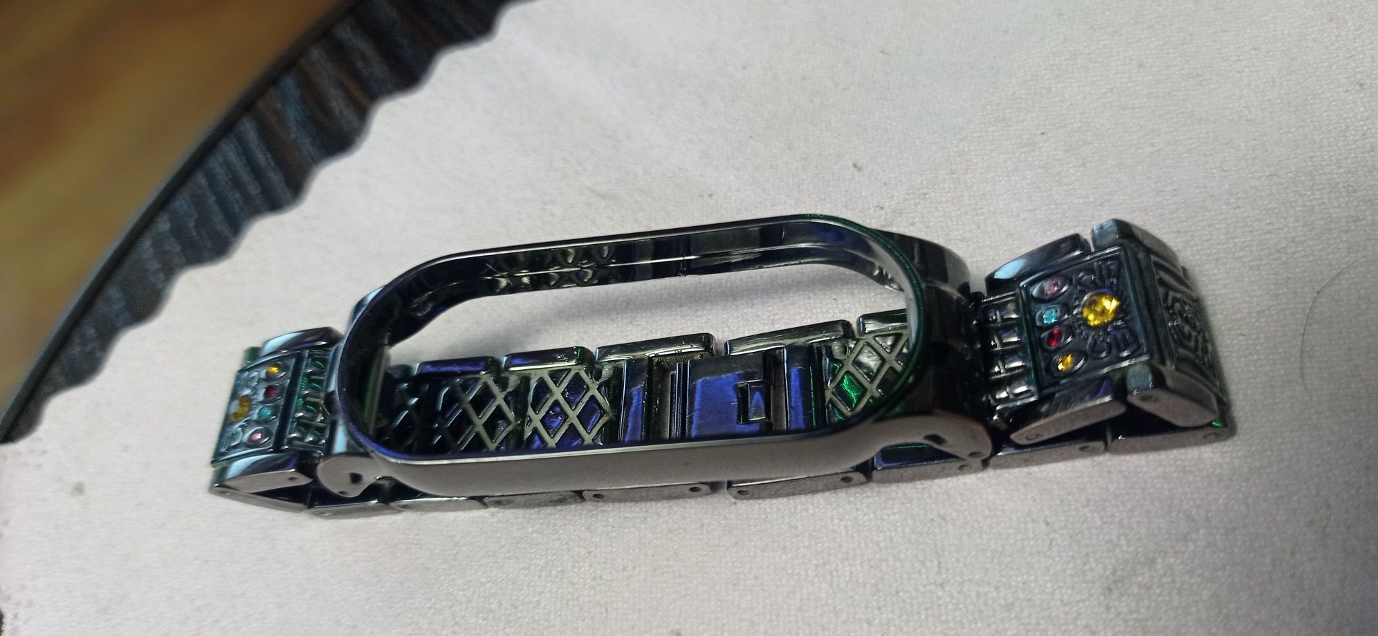 Ремінець браслет металевий Steel Thanos блочний для Xiaomi Mi Band 6
