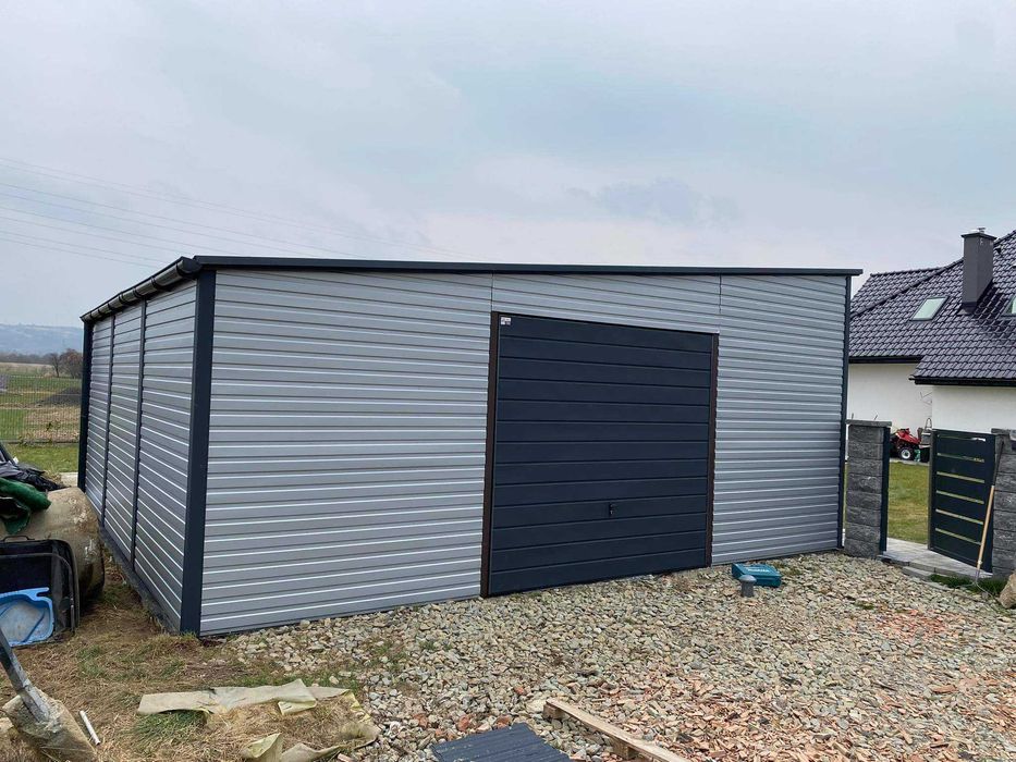 Garaż blaszany 7x7 Solidne konstrukcje  Hale Wiaty Magazyn raty Tanio