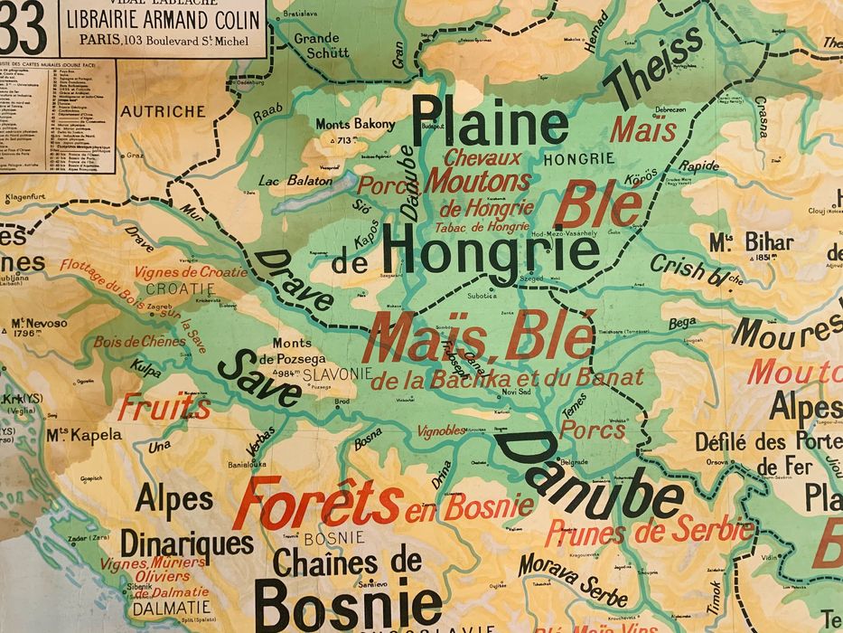 Mapa vintage - Vidal Lablache original