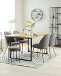 Komplet do jadalni stol dwa stoly krzeslo 8 krzesel loft drewno metal