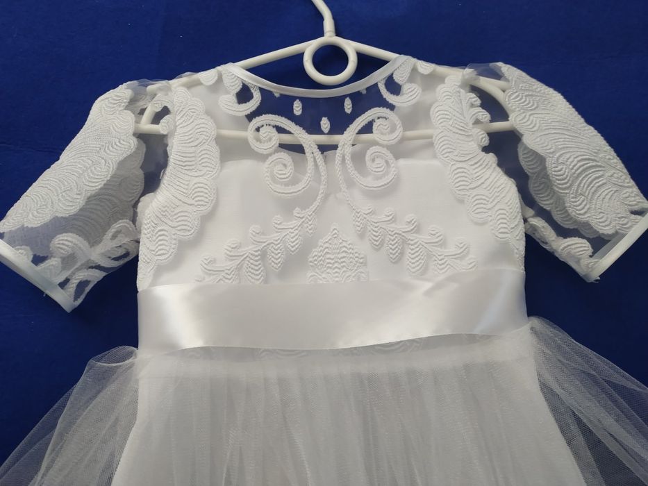 Новорічна біла сукня Сніжинка для дівчинки. Белое платье для девочки