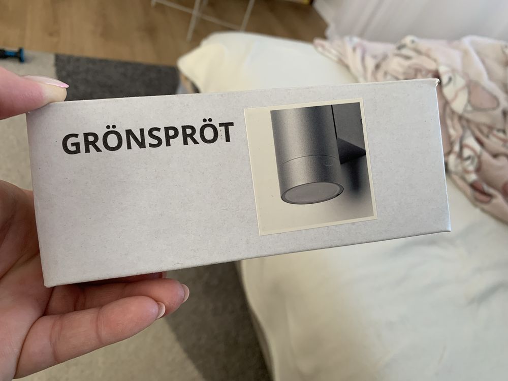 Kinkiet dwustronny IKEA kolor srebrny