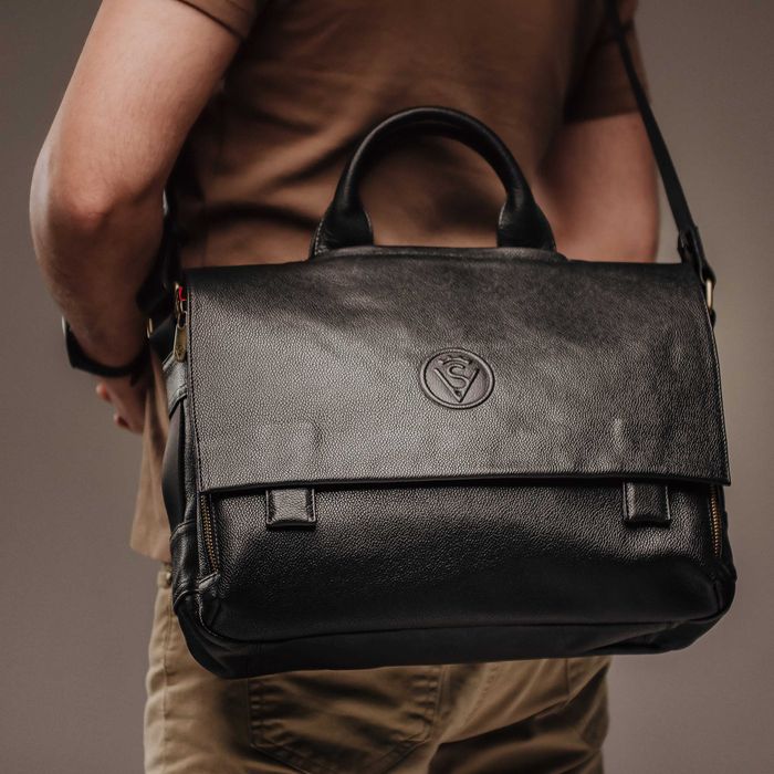 Мужской кожаный портфель / Портфель шкіряний класичний VS154