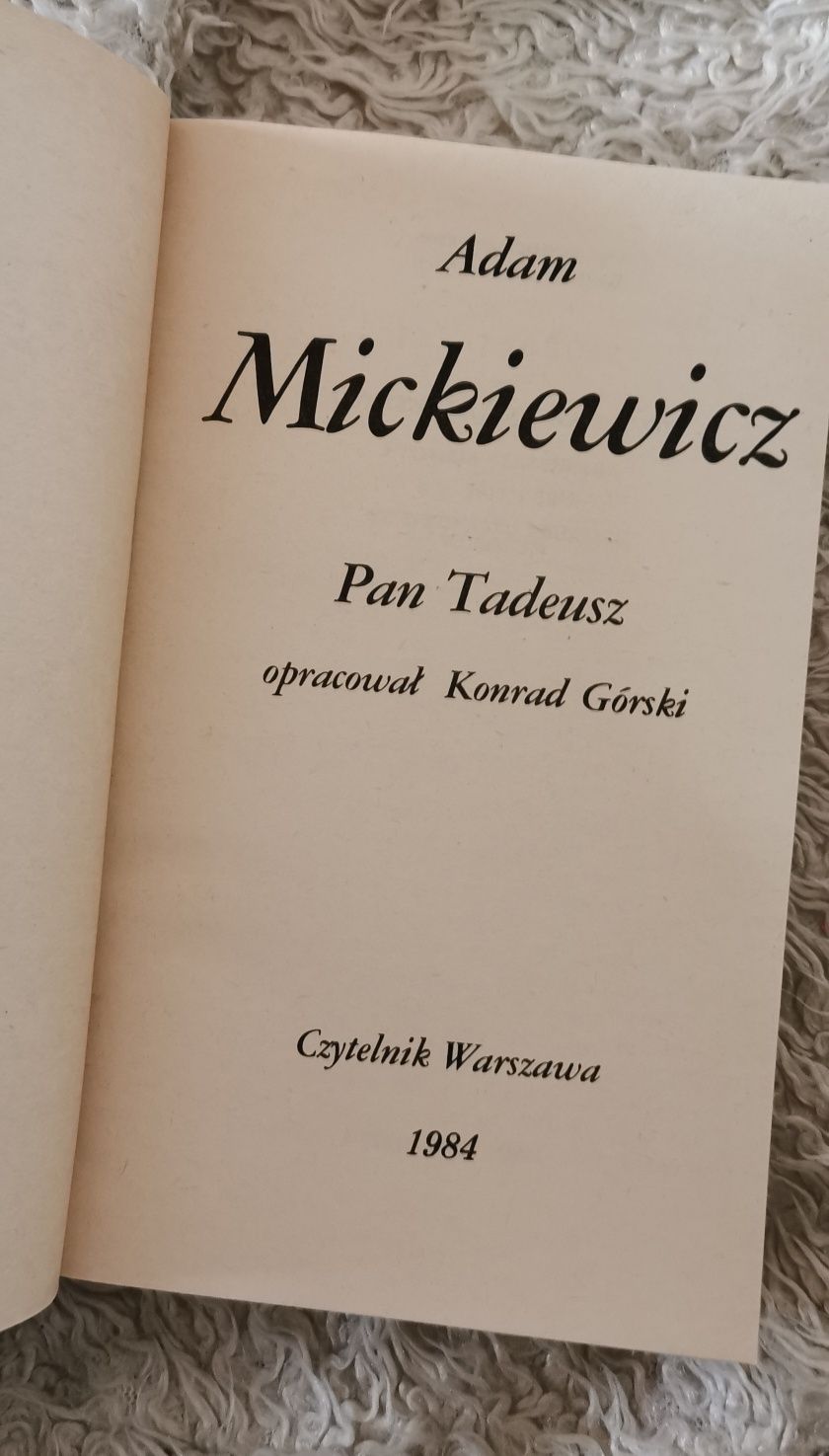 Książka Pan Tadeusz - Adam Mickiewicz
