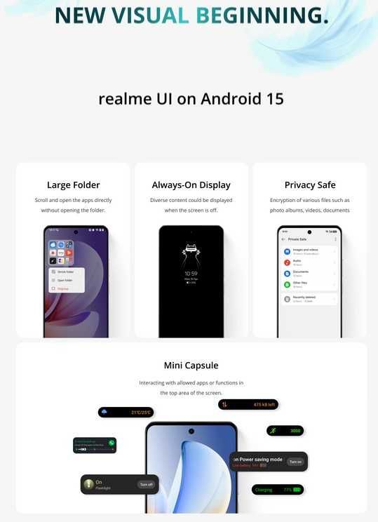 Realme C71, Unisoc 7520, 120Hz, IPS, 8/256Gb, 6300mA, 45W, NFC+ чохол