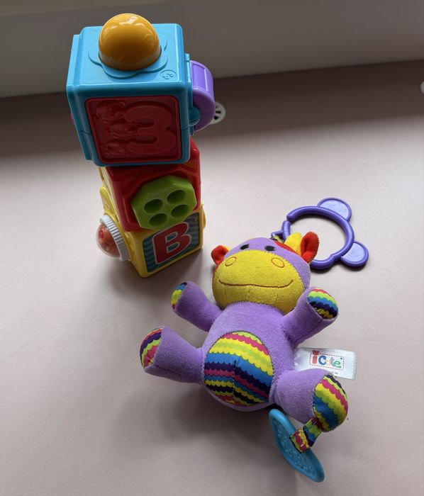 Кубики Fisher Price + конструктор з тварин