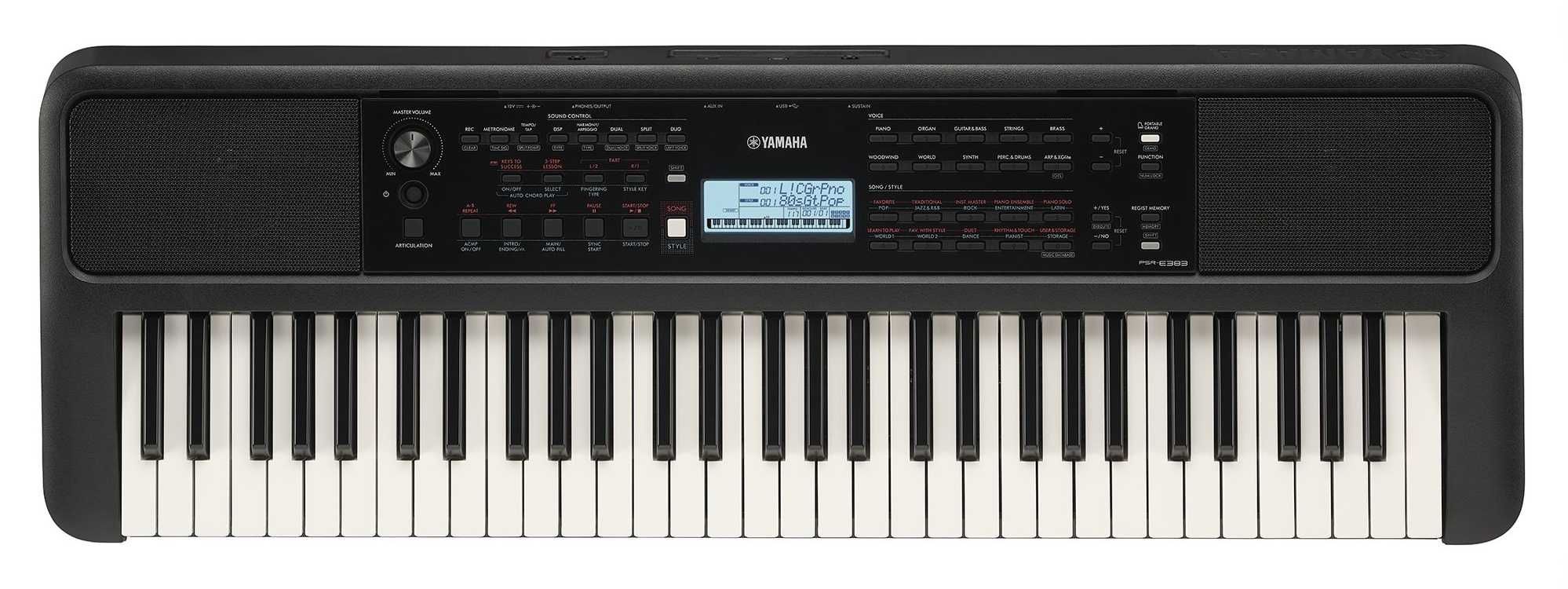 Yamaha  PSR-383 KEYBOARD do nauki + Statyw + Ławka + Słuchawki | Sklep