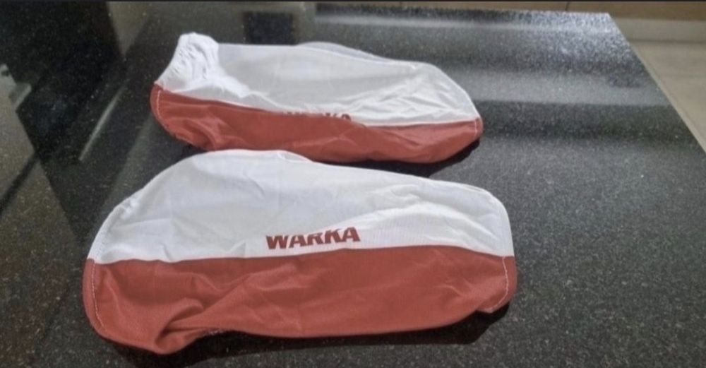 NOWE flaga Polski na lusterka dla kibica etui biało czerwone