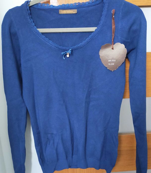 Nowa chabrowa bluzka damska rozmiar S/M.