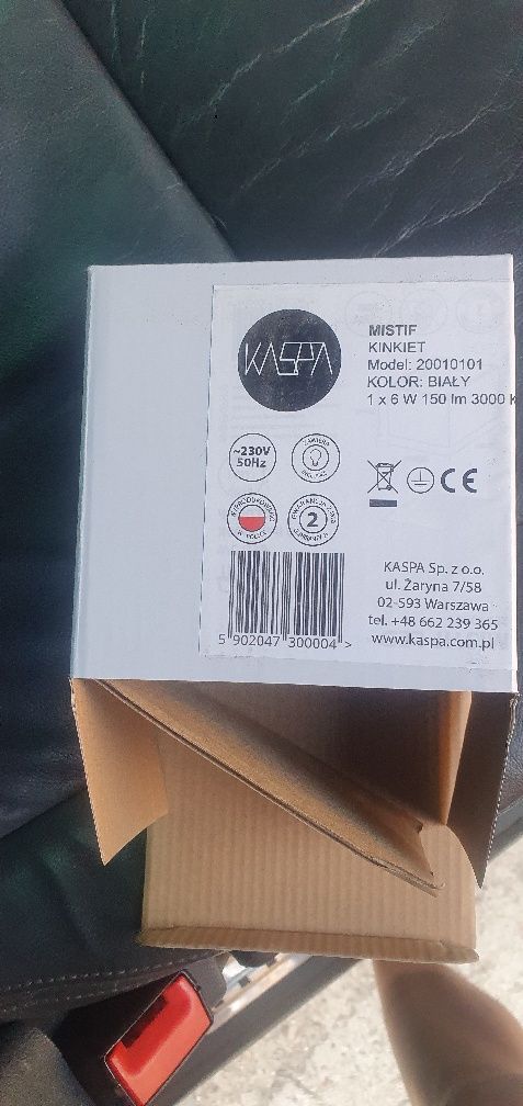 Kinkiet KASPA MISTIF kolor biały