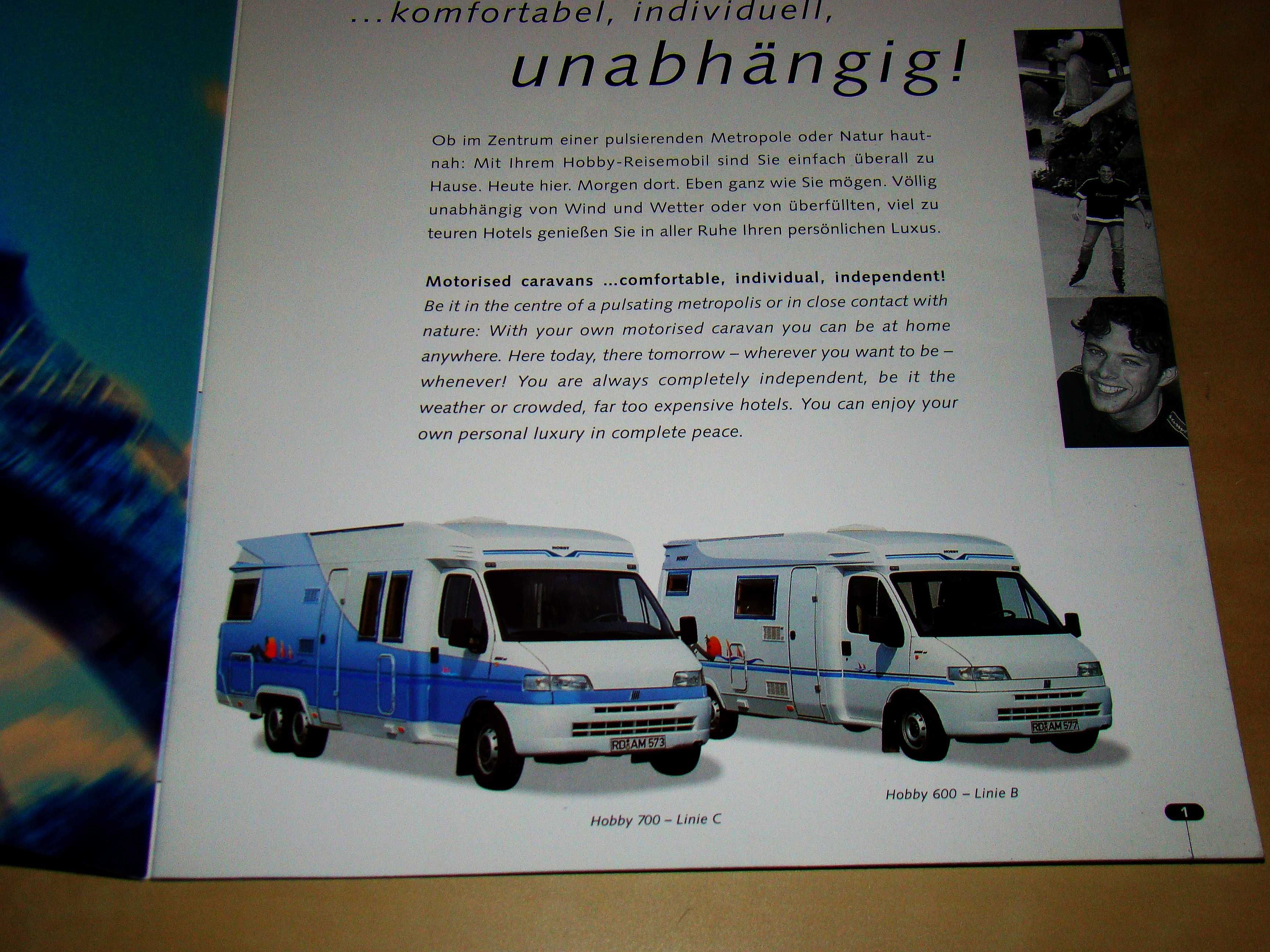 Prospekt reklamowy Hobby Reisemobile 1998