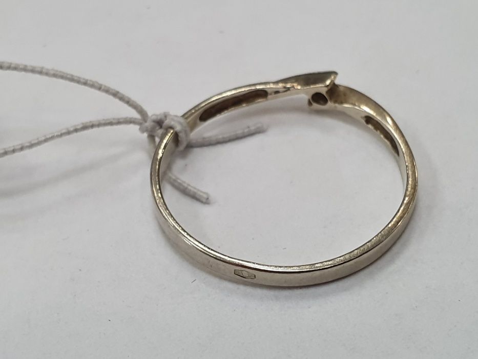 Piękny złoty pierścionek damski/ 585/ 1.3 gram/ Brylancik/ R18/ sklep