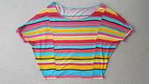 Bluzka kolorowe paski oversize