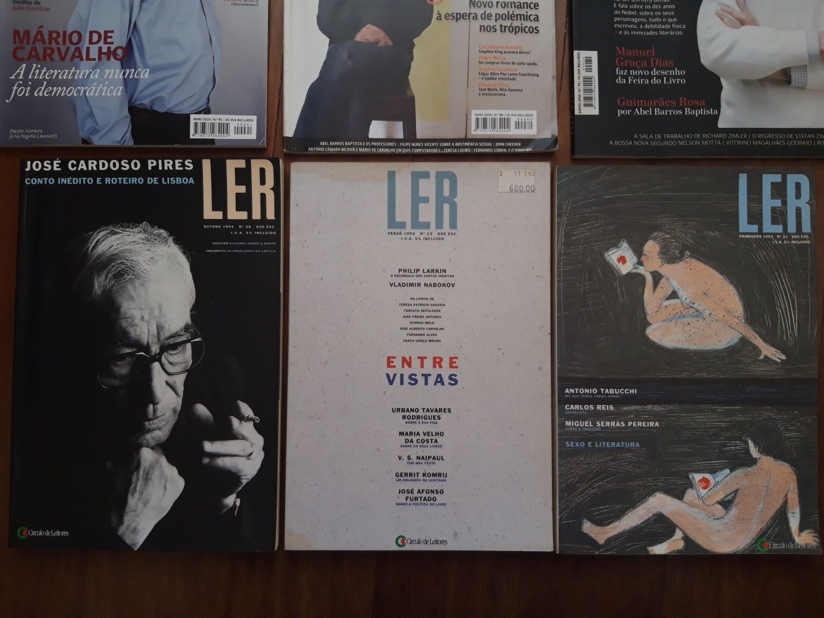 Revista LER (Mário Carvalho/Agualusa/Cardoso Pires/Nabokov/etc.