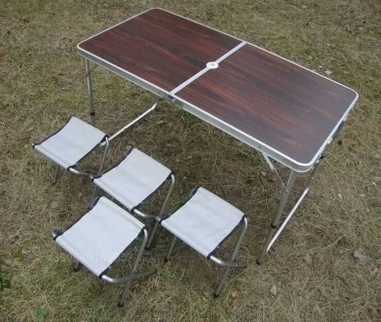 Розкладний столик для пікніка з стільцями стіл валіза туристичний