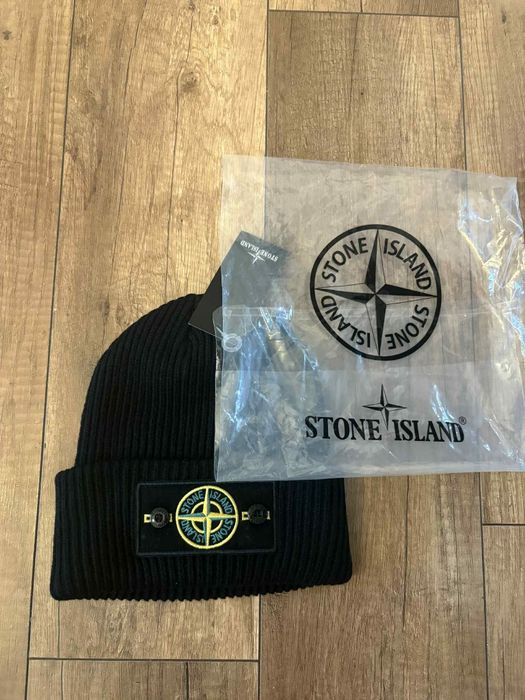Czapka zimowa czarna stone island