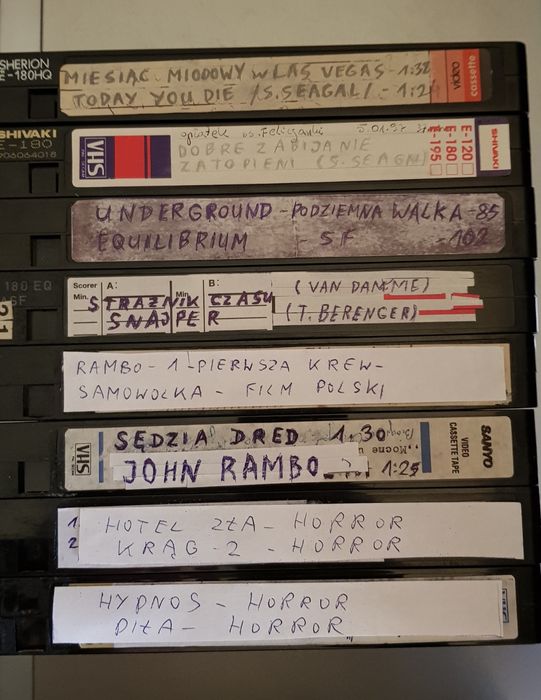 Filmy na kasetach VHS Video
