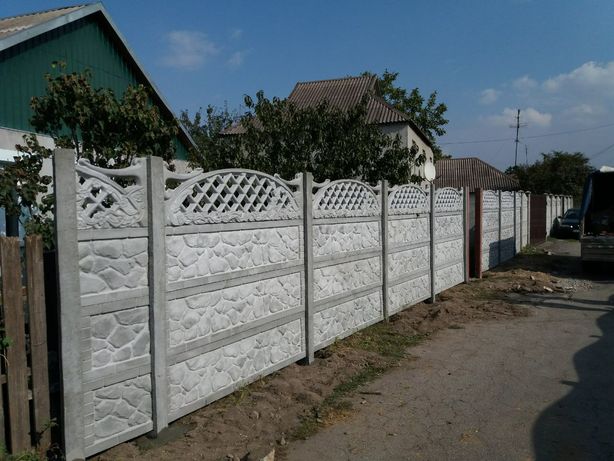 забор бетонный секционный цена