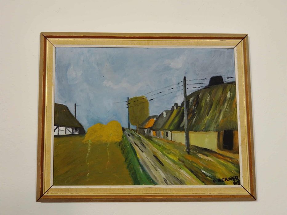 Stary obraz na płótnie sygnowany