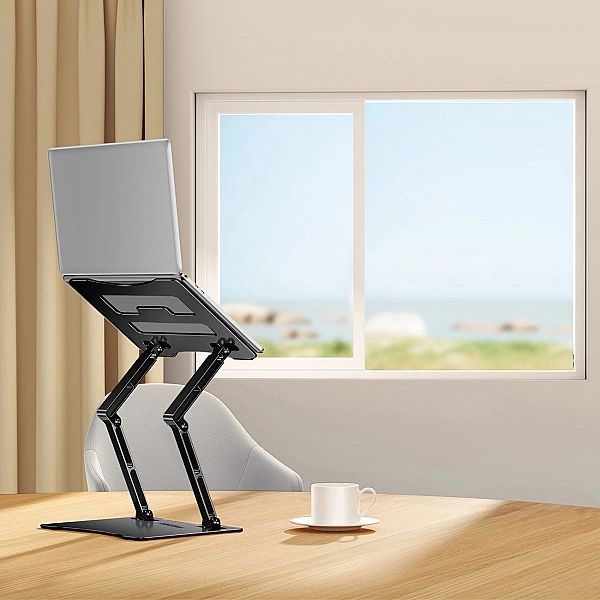 Podstawka pod laptopa Wozinsky WRS-CPY75DSB aluminiowa - czarna