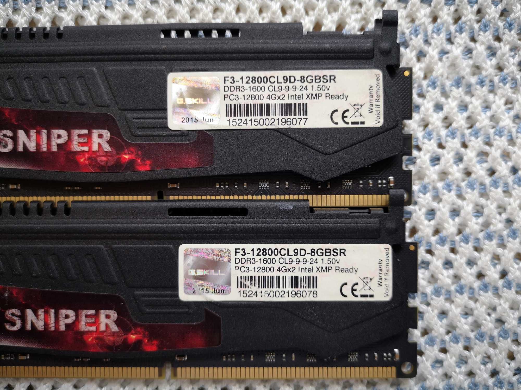 Оперативна пам`ять DDR3 G.Skill Sniper 8Gb (2x4Gb) 1600 Мгц