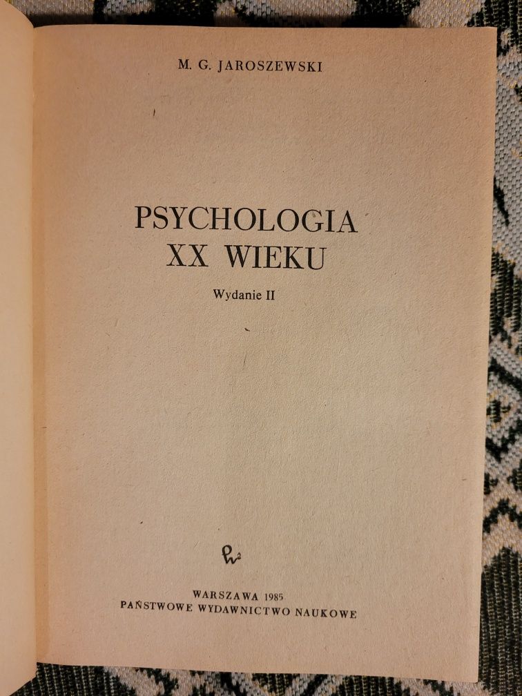 M.G.Jaroszewski Psychologia XX wieku 1985 PWN