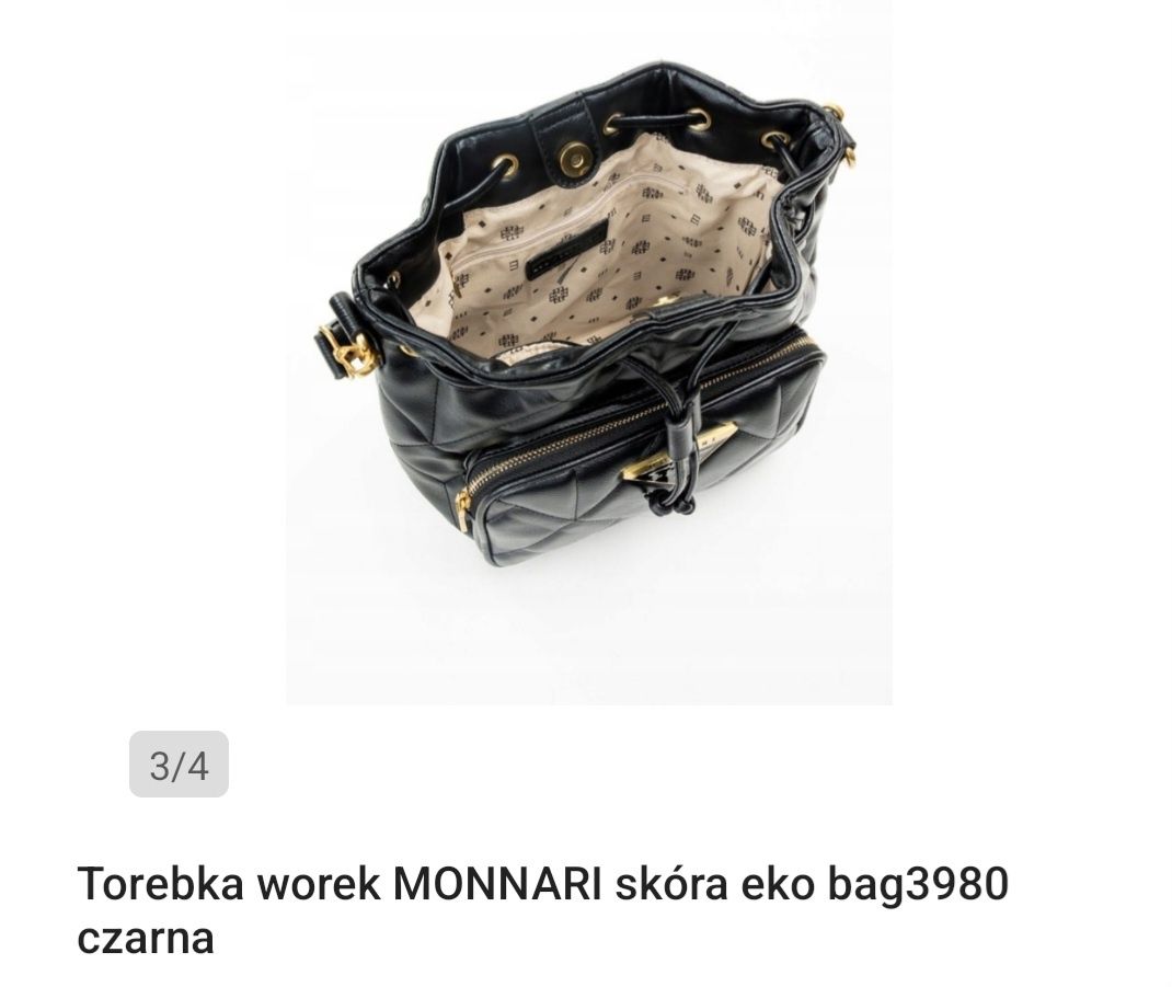 Torebka czarna Monnari