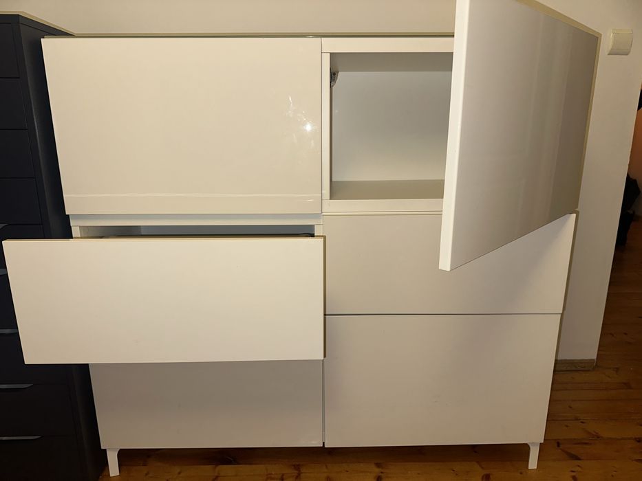 Biała komoda 120x40x115cm