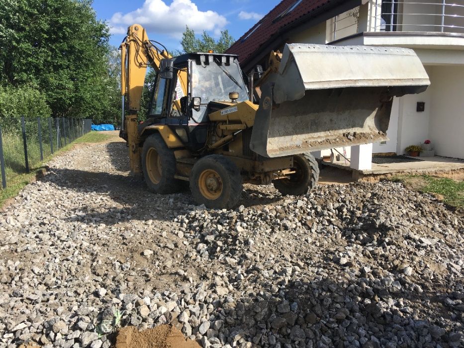 roboty ziemne, koparka, transport,  wyburzenia, materiały sypkie