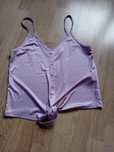 Crop top cropp XS brudny róż na dole wiązany supełek 

Zapraszam do tw