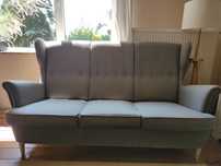 Sofa kanapa szara Strandmon Ikea 3 osobowa zdejmowane pokrowce