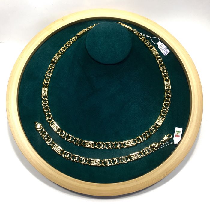 Złoty męski łańcuszek i bransoleta VERSACE•złocony 18K