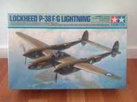 Avião modelismo Lockheed P-38F/G Lightning 1/48 escala