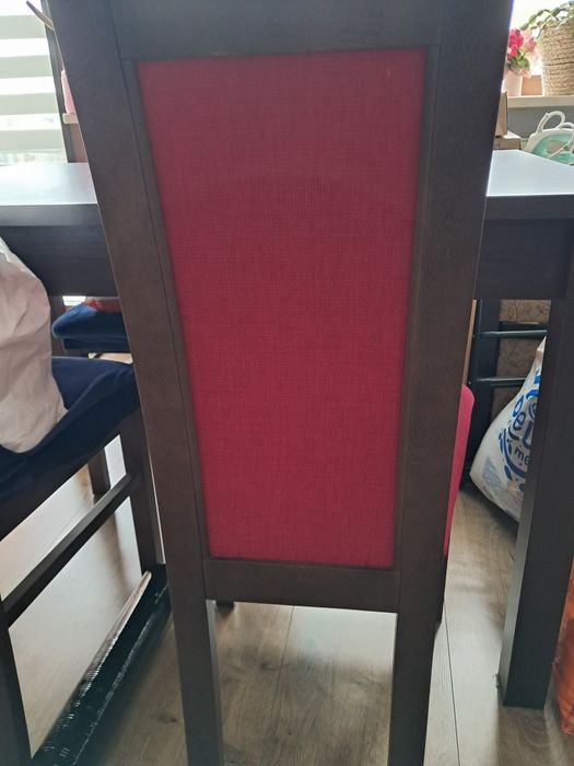 Stół i 6 krzeseł kolor wenge 120x80 rozkładany do 160