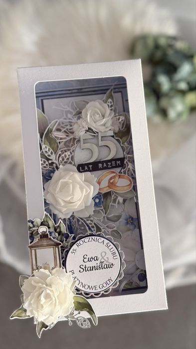 Pamiatka 55 rocznicy ślubu Ewy i Stanisława, ręcznie robiona