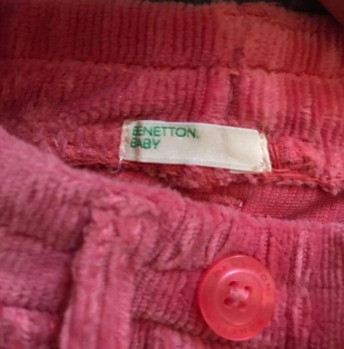 Spodnie sztruksowe Benetton Baby 62