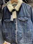 Женская джинсовка с мех оригинал хс Levis дубленка левис авиатор деми