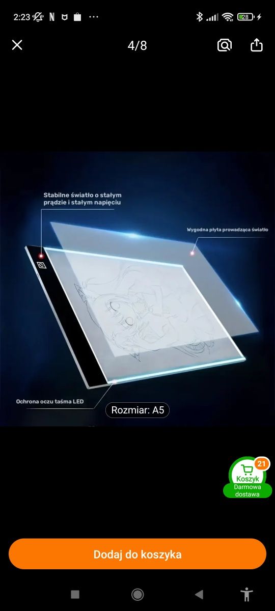 Tablica do rysowania z LED